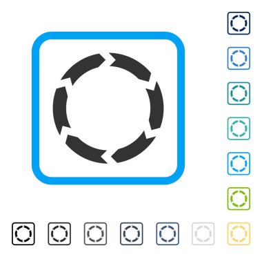 Dolaşım vektör simge çerçeveli