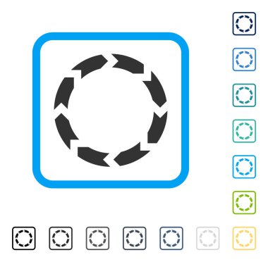 Dolaşım vektör simge çerçeveli