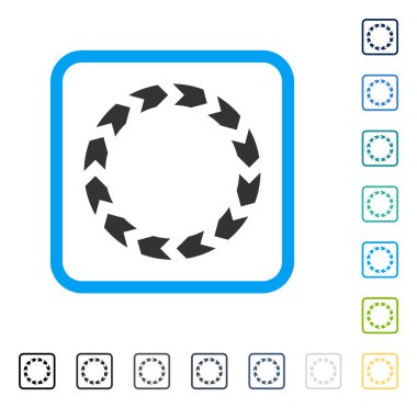 Dolaşım vektör simge çerçeveli