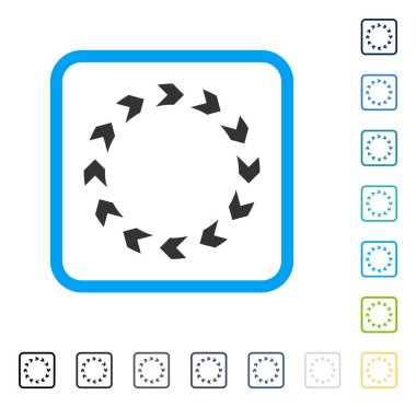 Dolaşım vektör simge çerçeveli