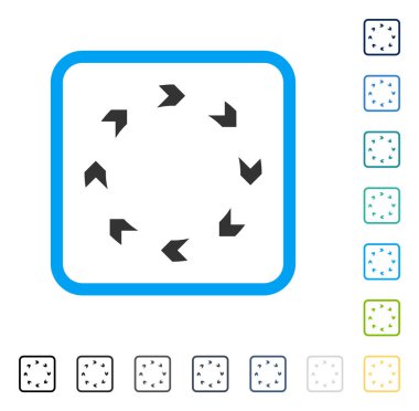 Dolaşım vektör simge çerçeveli