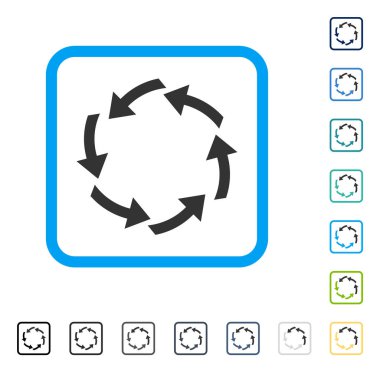 Dolaşım vektör simge çerçeveli