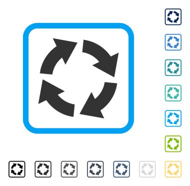 Dolaşım vektör simge çerçeveli