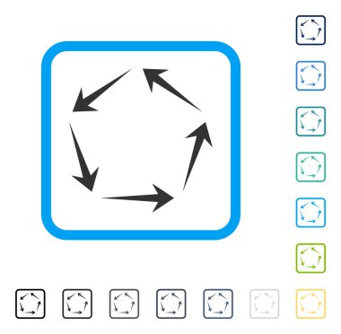Dolaşım vektör simge çerçeveli