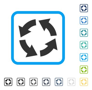 Dolaşım vektör simge çerçeveli