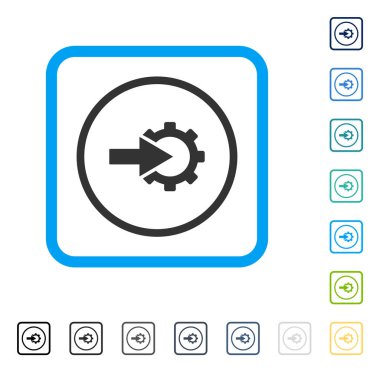 COG Tümleştirme vektör simge çerçeveli