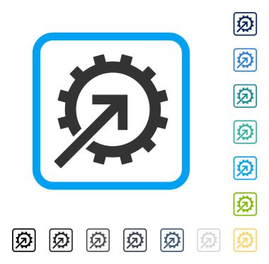 COG Tümleştirme vektör simge çerçeveli