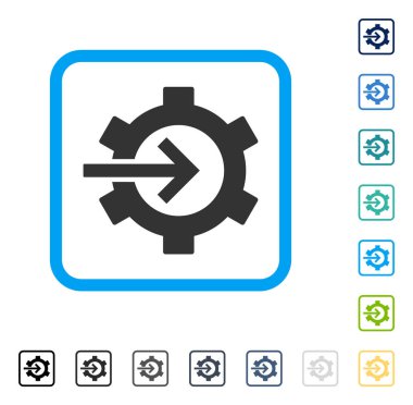 COG Tümleştirme vektör simge çerçeveli