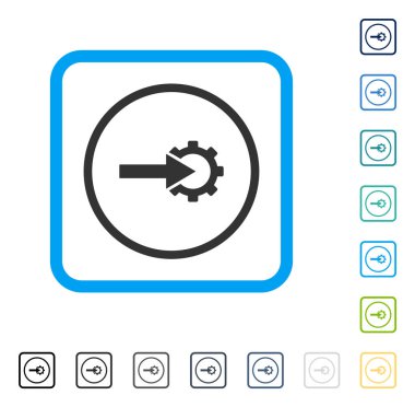COG Tümleştirme vektör simge çerçeveli
