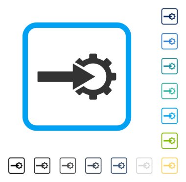 COG Tümleştirme vektör simge çerçeveli