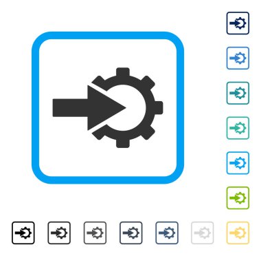 COG Tümleştirme vektör simge çerçeveli
