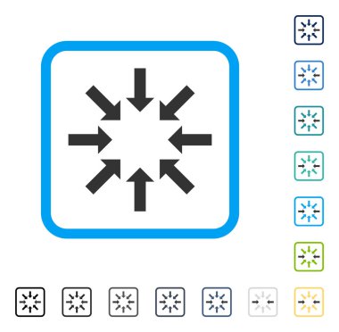 Daraltma okları vektör simge çerçeveli
