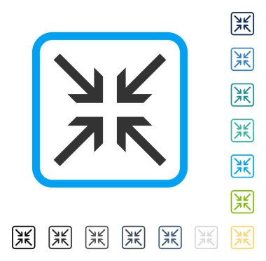 Oklar çerçeveli vektör simge collide