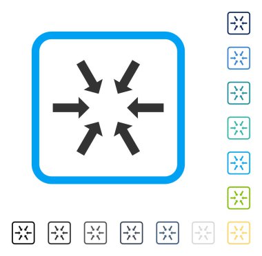 Kompakt okları vektör simge çerçeveli