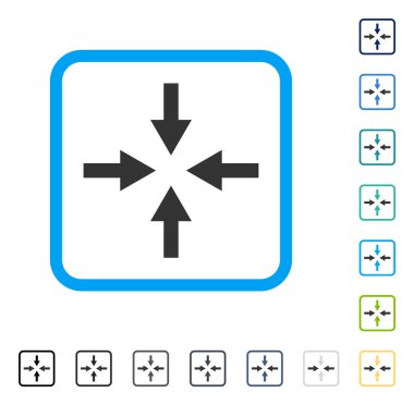 Oklar çerçeveli vektör simge sıkıştırmak