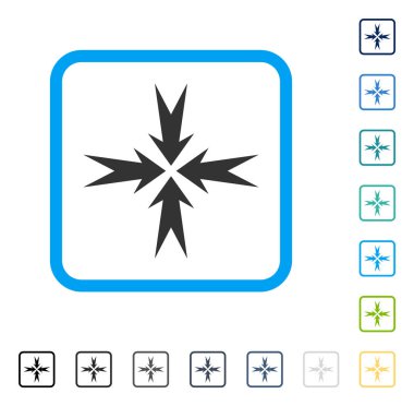 Sıkıştırma OK vektör simge çerçeveli