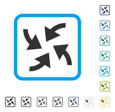 Siklon okları vektör simge çerçeveli