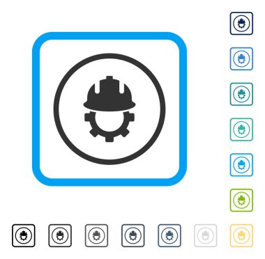 Vektör simgesi geliştirme kask çerçeveli