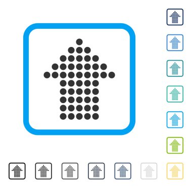 Noktalı ok yukarı çerçeveli vektör simgesi