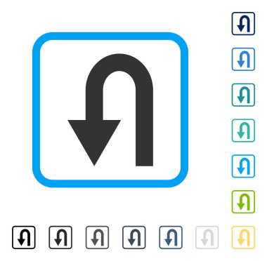 Dönüş geri vektör simge çerçeveli