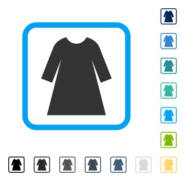 Kadın elbise vektör simge çerçeveli