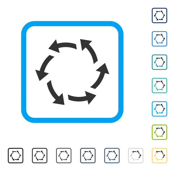 원심 화살표 프레임 벡터 아이콘 — 스톡 벡터