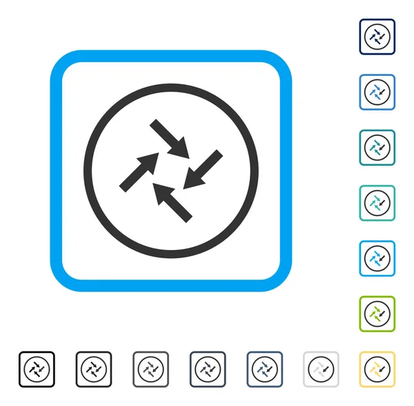 求心力の矢印フレーム ベクトルのアイコン — ストックベクタ