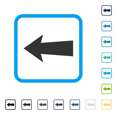 Ok sol vektör simge çerçeveli