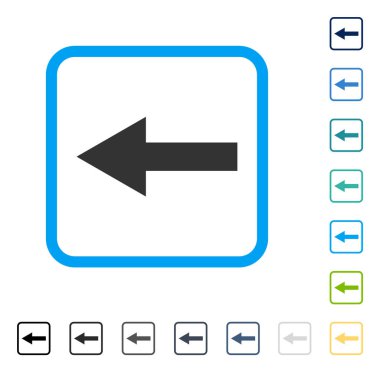 Ok sol vektör simge çerçeveli