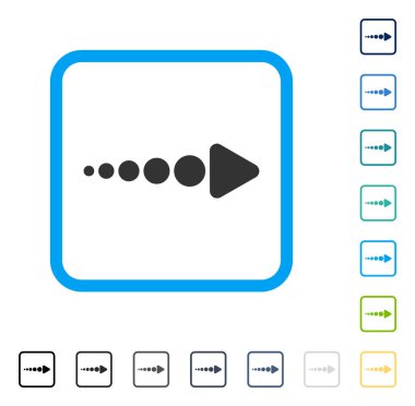 Ok sağ vektör simge çerçeveli