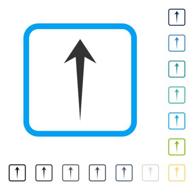 Çerçeveli vektör simge yukarı ok