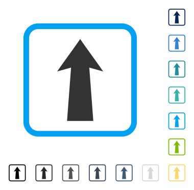 Çerçeveli vektör simge yukarı ok