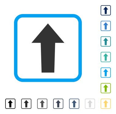 Çerçeveli vektör simge yukarı ok