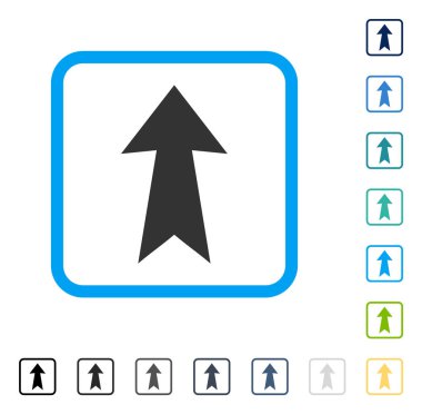 Çerçeveli vektör simge yukarı ok