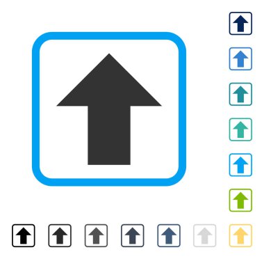 Çerçeveli vektör simge yukarı ok