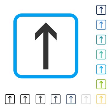 Çerçeveli vektör simge yukarı ok