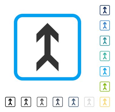 Çerçeveli vektör simge yukarı ok