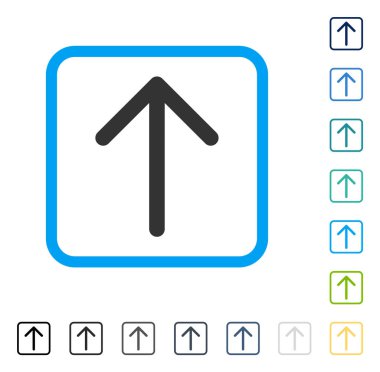 Çerçeveli vektör simge yukarı ok