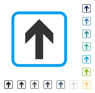 Çerçeveli vektör simge yukarı ok