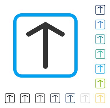 Çerçeveli vektör simge yukarı ok
