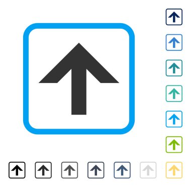 Çerçeveli vektör simge yukarı ok