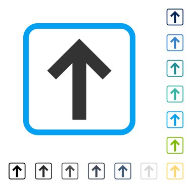 Çerçeveli vektör simge yukarı ok