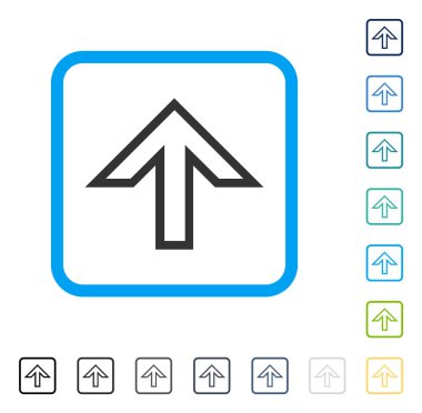 Çerçeveli vektör simge yukarı ok