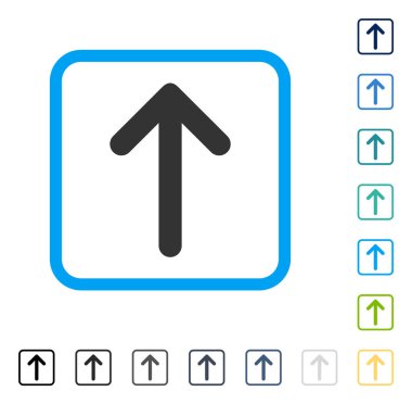 Çerçeveli vektör simge yukarı ok