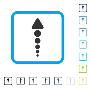 Çerçeveli vektör simge yukarı ok