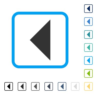 Ok ucu sol vektör simge çerçeveli