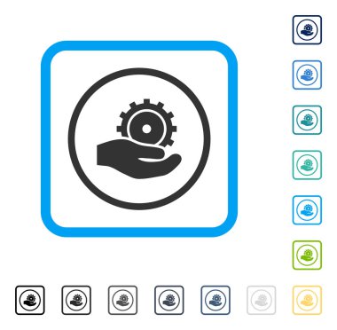 Vektör simgesi geliştirme hizmeti çerçeveli