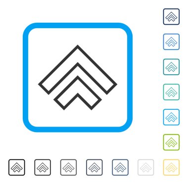 Yön yukarı çerçeveli vektör simgesi