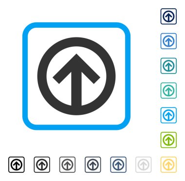 Yön yukarı çerçeveli vektör simgesi