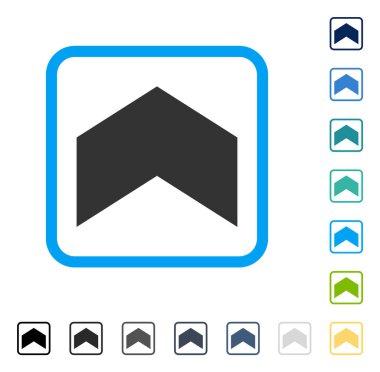 Yön yukarı çerçeveli vektör simgesi